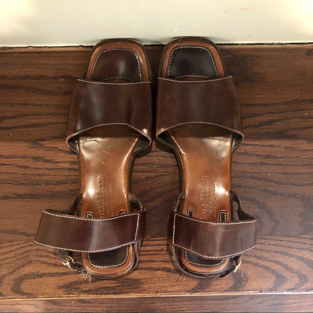 Brown leather sandals